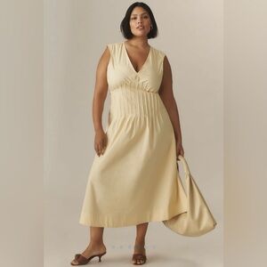 Maeve Hailey Sleeveless Dress in Butter Yellow